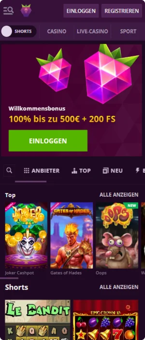 Malina Casino App Startseite
