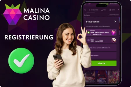 Schnelle Registrierung in der Malina Casino-Anwendung