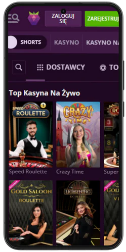 Funkcje aplikacji Malina Casino