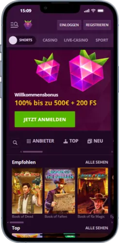 Registrierung auf der Website